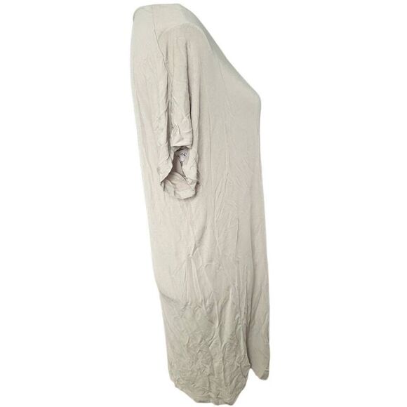 Nordstrom Ladies Size Medium Olive Green Buttery Soft V-Neck Shirt Dress - Picture 4 of 6